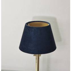 Abażur 20cm czarny welur + złoty spód - abażur do kinkietu lub lampki nocnej E27